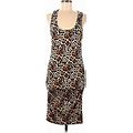 Venus Casual Dress Scoop Neck Sleeveless: Brown Leopard Print Dresses - Women's Size Medium