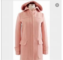 J. Crew Jackets & Coats | J.Crew Pink. Wool Stadium Cloth Nello Gori Jacket Size Medium | Color: Pink | Size: M
