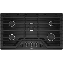 Whirlpool WCG55US6HB 36"" Gas Cooktop With 5 Sealed Burners, EZ-2-Lift™ Grates