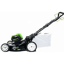 Greenworks Tools - MO80L510 - Walk Behind Mower, 21 in Cutting Width, 1-3/8 in To 3-3/4 in Cutting Height, Push