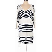 Torrid Casual Dress: White Stripes Dresses - Women's Size Large Plus
