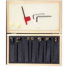 Bolton Tools 7 PCS 1/2 Insert Tool Holders With Carbide Inserts Set 12-126-S03