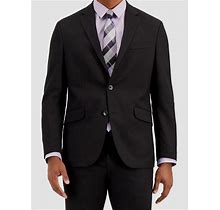 $395 Kenneth Cole Men's Black Techni-Cole Slim-Fit 2-Piece Suit Jacket Pants 40S
