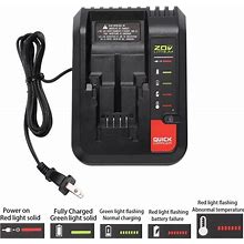 20V MAX Rapid Battery Charger PCC692L For Porter Cable 20 Volt Lithium Battery