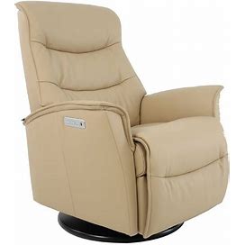 Fjords Dallas Leather Swing Recliner - Small - Latte