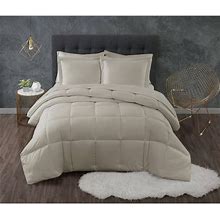 Twin/Twin XL 2Pc Antimirobial Down Alternative Comforter Set Khaki - Truly Calm