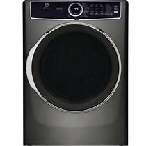 Electrolux 8 Cu. Ft. Vented Front Load Stackable Electric Dryer In Titanium With Luxcare Dry And Perfect Steam, Silver