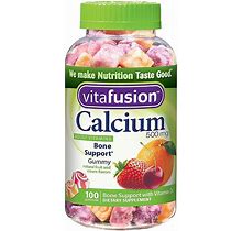 Vitafusion Calcium 500 Mg Gummy Vitamins For Adults, Creamy Swirled Fruit 100 Ea (Pack Of 8)