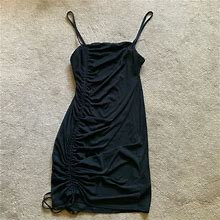 Forever 21 Dresses | Black Ruched Mini Dress From Forever 21 | Color: Black | Size: L