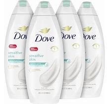 Dove Hypoallergenic Body Wash To Moisturize Sensitive Skin Body Wash For Sensitive Skin Sulfate And Paraben Free, 22 Fl Oz (Pack Of 4)