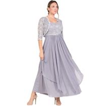 R&M Richards Long Mother Of The Bride Formal Dress| Sleeveless With Matching 3/4 Sleeve Lace Jacket