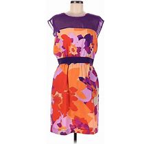 New York & Company Casual Dress: Purple Print Dresses - Women's Size Medium