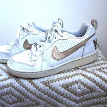 Vintage Nike Leather Sneakers / White / Air Max / Shoes / Shoe / UK 4 1/2 / Eur 37 1/2 / US 7 / Tie Basketball / Trainers / Joggers Gold