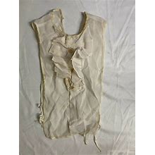 Vintage Women's White Ruffled Dress Collar