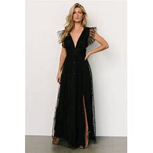 Nova Shimmer Maxi Dress | Black