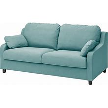 IKEA - VINLIDEN Sofa, Hakebo Light Turquoise, Height Including Back Cushions: 42 1/2 "