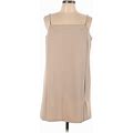 H&M Casual Dress - Shift: Tan Solid Dresses - Women's Size Large
