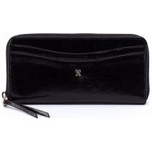 HOBO Vintage Hide Collection Max Large Zip Around Wallet, Womens, Black