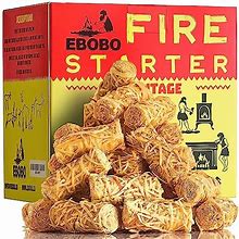 Fire Starters For Fireplace, Wood Stove, Campfires, Grill, Fire Pit, Smoker, BBQ - Odorless Charcoal Starter Sticks, Natural Firestarters Sticks For