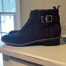 Tommy Hilfiger Shoes | Tommy Hilfiger Brown Suede Ankle Boots Sz 10 | Color: Brown | Size: 10