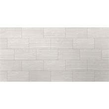 Style Selections Leonia Silver 12-In X 24-In Glazed Porcelain Stone Look Floor And Wall Tile (1.94-Sq. Ft/ Piece) | 1095283