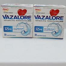 Vazalore Aspirin Pain Reliever/ Fever Reducer 325Mg Liquid-Filled Capsules