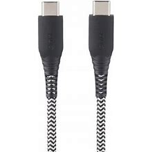 Onn. 6' Braided Usb-C Cable, Black