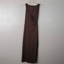 Laundry By Shelli Segal Dresses | Laundry By Shelli Segal Faux Wrap Maxi Dress P | Color: Brown | Size: Sp