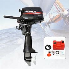 Anqidi 6.5HP 4 Stroke Outboard Motor 123CC Heavy Duty Boat Engine With Single Cylinder Water Cooling System & CDI Ignition Tiller Control Max 6000R/Mi