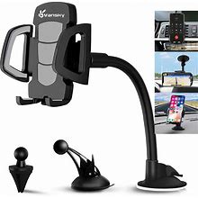 Car Phone Mount, Vansky 3-In-1 Cell Holder Air Vent Dashboard Mount Windshield For iPhone Xs Max R X 8 Plus 7 6S Samsung Galaxy S9 S8 Edge S7 S6 LG