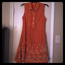 Kaktus Dresses | Sleeveless Summer Dress | Color: Red/White | Size: M