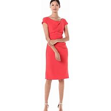 Adrianna Papell Dresses | Nwt Adrianna Papell Side Ruched Sheath Dress 12 | Color: Red | Size: 12