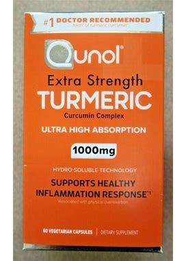 Qunol Extra Strength Turmeric 1000Mg 60Ct (120 TOTAL CAPS) Exp 06/2025 LOT OF 2