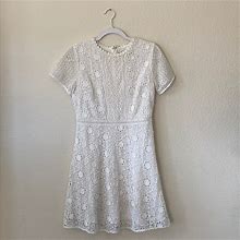 Loft Dresses | Loft White Lace Dress Size 0 | Color: White | Size: 0
