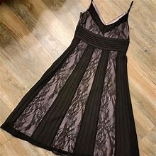 Loft Dresses | Ann Taylor Loft Lace Dress, Size 2 | Color: Black/Silver | Size: 2
