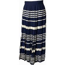 New Madewell Broadway And Broome Pleated Long Silk Skirt Size 0