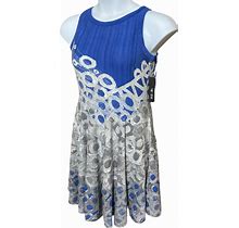 Nic+Zoe Dresses | Nic & Zoe Sleeveless Twirl Dress Size Medium Nwt | Color: Blue/Gray | Size: M