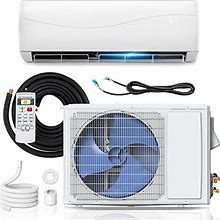 Mini Split Ductless Air Conditioner And Heater -SIMOE 12000BTU Wall-Mounted AC Unit With Heat Pump & Ductless Inverter System Rooms Up To 750 Sq.Ft,