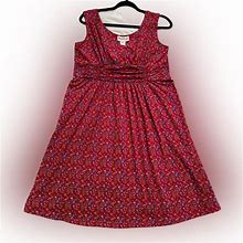 Northstyle Dresses | North Style Womens 100% Cotton Floral Print Tank Multicolor Dress Size:M | Color: Blue/Red | Size: M