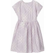 Burberry Kids - Empire-Line Checked Dress - Kids - Cotton - 12 - Purple