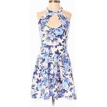 Boohoo Petite Dresses | Boohoo Boutique Floral Dress | Color: Blue/White | Size: Xs