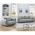 3+1-Seater Combination Sofa With Solid Wood Frame And Stable Metal Legs