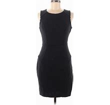 Candie's Cocktail Dress - Sheath Crew Neck Sleeveless: Black Print Dresses - Women's Size 7