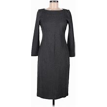 Talbots Casual Dress - Sheath: Gray Solid Dresses - Women's Size 6 Petite