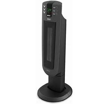 De'longhi Delonghi TCH7690ER Safe Heat 1500W 28 in. Tower Ceramic Heater With Remote Control And Eco Energy Setting-Black, Dark Gray
