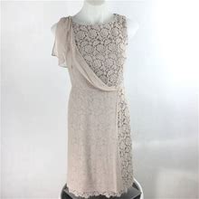 Ann Taylor Dresses | Ann Taylor Dress Floral Crochet Silk Overlay Tan | Color: Tan | Size: 0