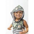 Organic Houseplant Hooded Tank Top, Baby Toddler Shirt, Handmade Organic Baby/Kids Clothing, Gender Neutral Unique Kids Clothes, Plant Baby