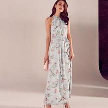 Ted Baker Dresses | New Ted Baker London Cherry Blossom Maxi Dress 2 | Color: Blue/Gray | Size: 6