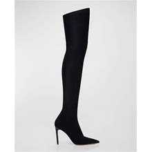 Prota Fiori Scarlet Calzino Apple Skin OTK Boots, Nero, Women's, 36, Boots