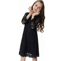 Grace Karin Girls Shift Flower Lace Dresses With Sleeves